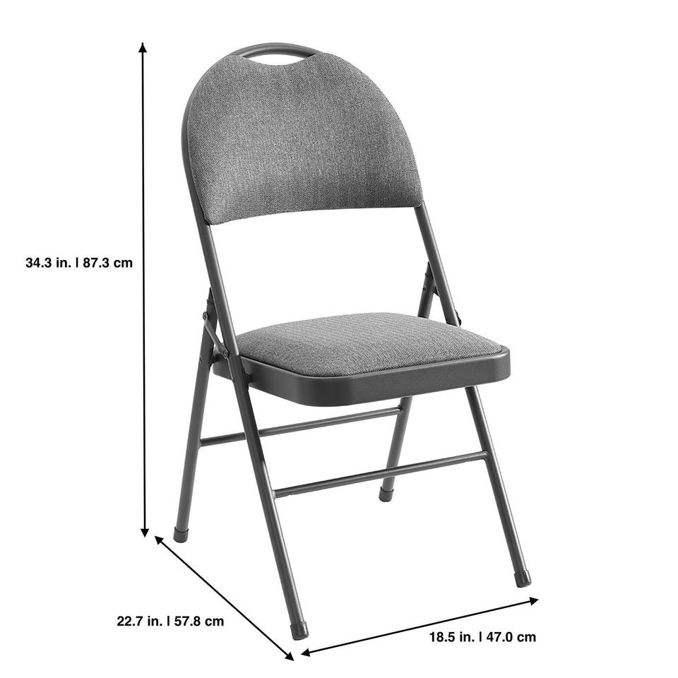 Maxchief Highback Upholstered Padded Folding Chair, 4-Pack