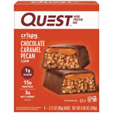 (3 Pack)  Crispy Protein Bar, 15G Protein, Chocolate Caramel Pecan Flavored, Gluten Free, 4 Count
