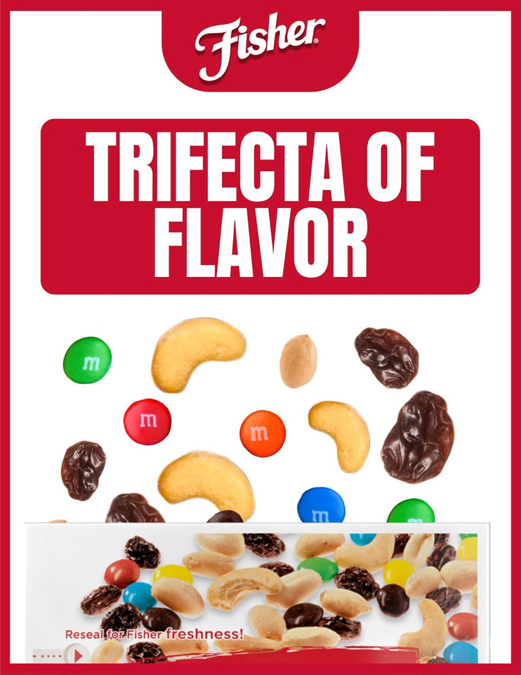 Snack Summit Trail Mix, 4 Oz (Pack of 6), Peanuts, Milk Chocolate Candies, Raisins and Cashews, Snacks for Adults and Kids, Dried Fruit Snack, Individually Wrapped Snacks