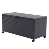 205 Gallon Powder Coated Durable Metal Storage Box with Lockable Wheeled Base