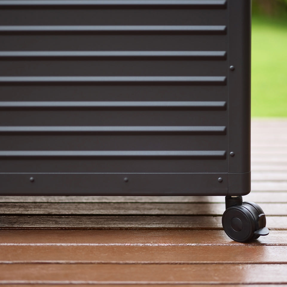 205 Gallon Powder Coated Durable Metal Storage Box with Lockable Wheeled Base