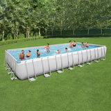 Platinum Series Power Steel 31'4" X 16' X 52" above Ground Pool Set, White