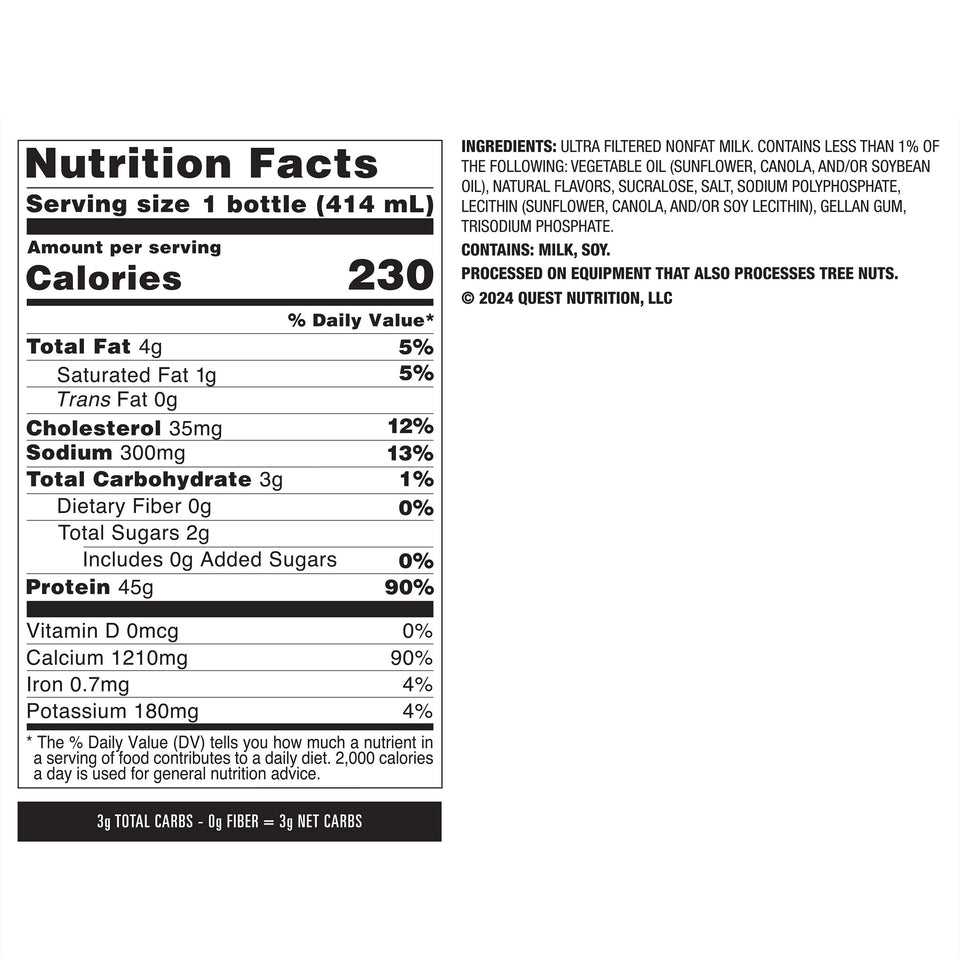Nutrition 45G Protein Milkshake, 14 Fl Oz, 12-Pack