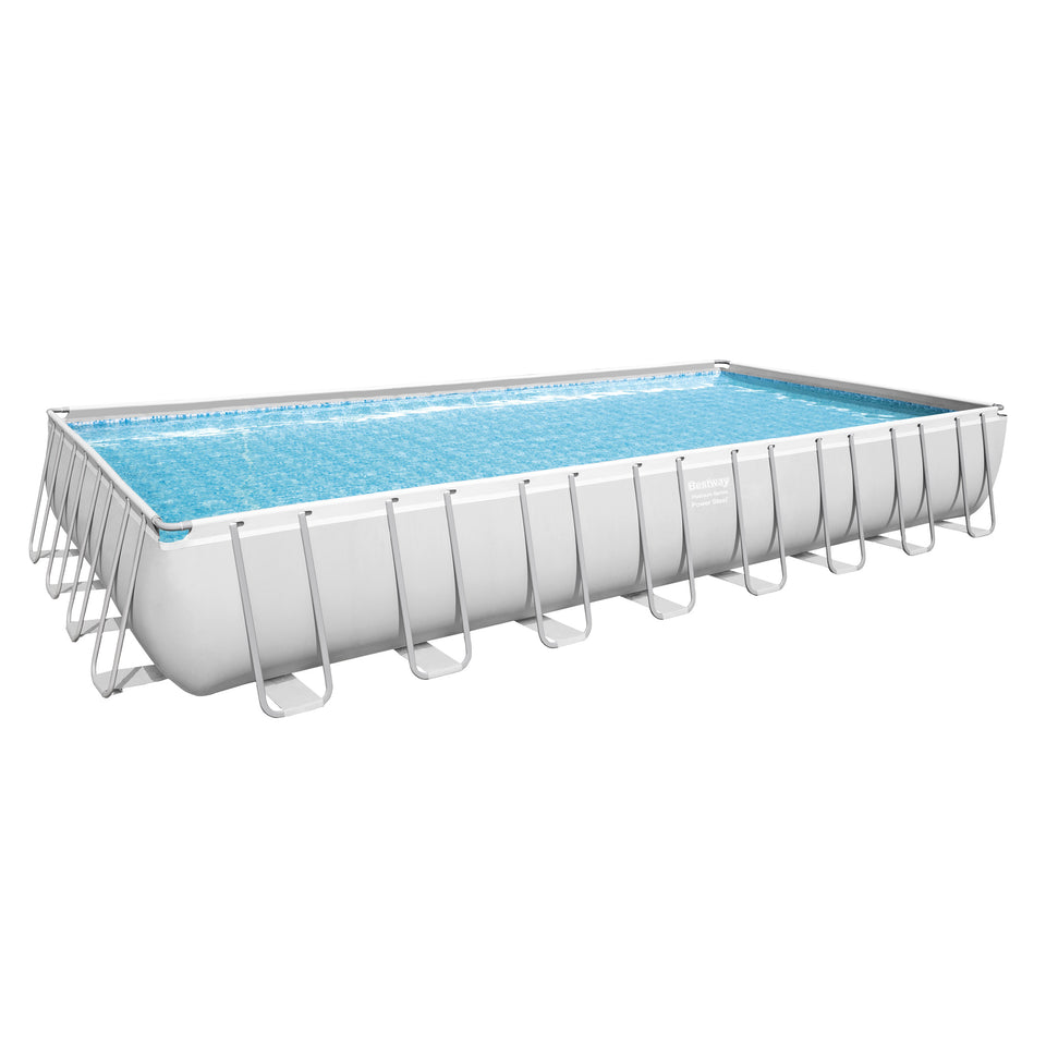 Platinum Series Power Steel 31'4" X 16' X 52" above Ground Pool Set, White