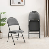 Maxchief Highback Upholstered Padded Folding Chair, 4-Pack