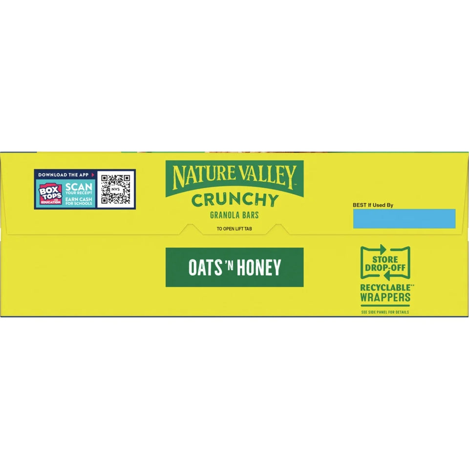 (6 Pack)  Crunchy Granola Bars, Oats 'N Honey, 48 Count, 35.76 Oz (24 Pouches)