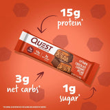 (3 Pack)  Crispy Protein Bar, 15G Protein, Chocolate Caramel Pecan Flavored, Gluten Free, 4 Count