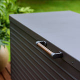205 Gallon Powder Coated Durable Metal Storage Box with Lockable Wheeled Base