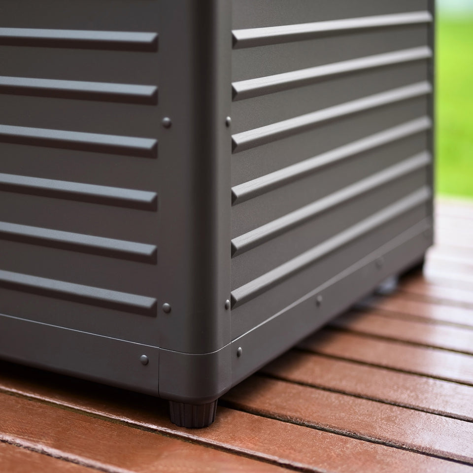205 Gallon Powder Coated Durable Metal Storage Box with Lockable Wheeled Base