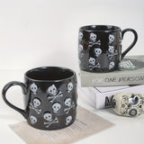 "Spooky Fun" Halloween Skull Ceramic Mug - 24Oz Large Capacity, Microwave Safe, Reusable Coffee & Beer Cup For Adults - Perfect Gift For Men & Women, Ideal For Halloween Decor