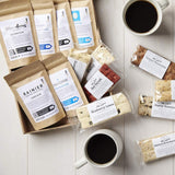 Deluxe Coffee + Biscotti Gift Box | Specialty Coffee Gift Set | Gourmet Coffee Kit | Coffee Gifts for Women and Men | Care Package | Whole Bean Coffee | 16 Piece Variety Set