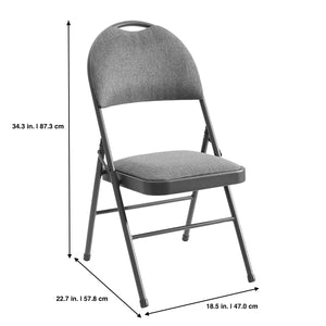 Maxchief Highback Upholstered Padded Folding Chair, 4-Pack
