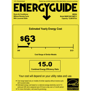 U 12,000 BTU Smart Inverter Window AC, Energy Star