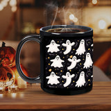 "Creepy Companion" Spooky Ghost Coffee Mug - 11Oz, Insulated Ceramic Cup For Hot & Cold Beverages, Perfect Halloween Gift For Friends, Family, And Coworkers Halloween Mug