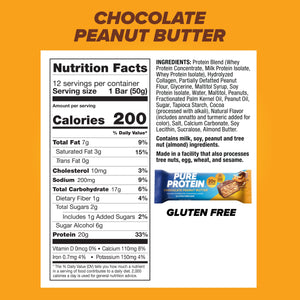 (3 Pack)  Bars, Chocolate Peanut Butter, 20G Protein, Gluten Free, 1.76 Oz, 12 Ct