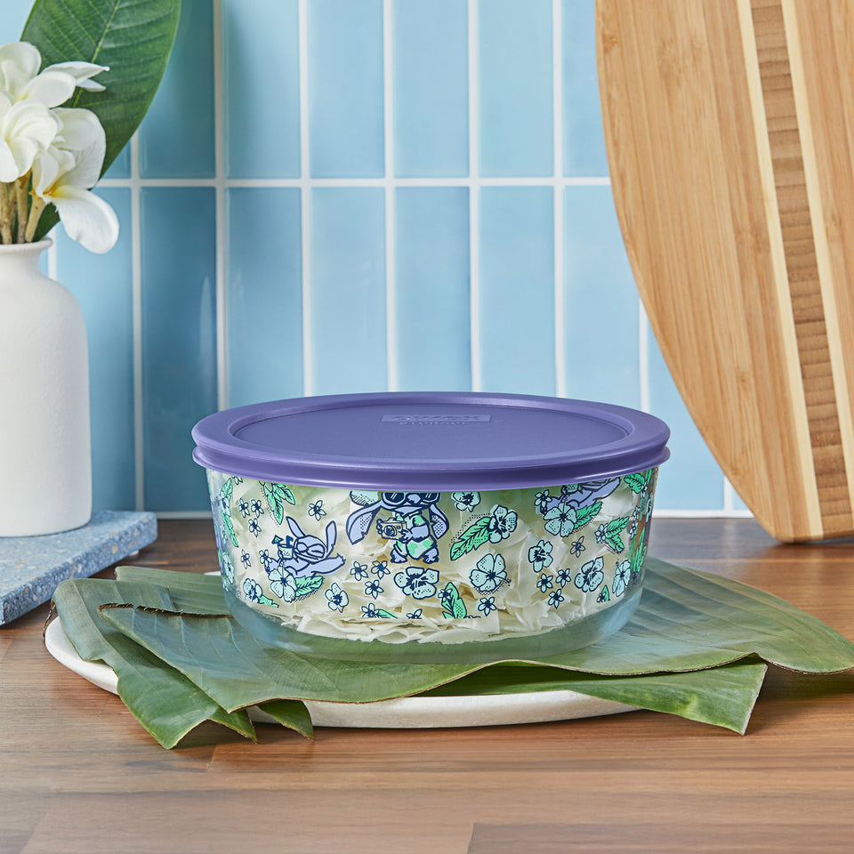 8-Piece Decorated Glass Food Storage Set