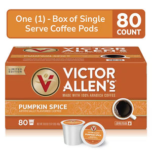 Pumpkin Spice Flavored Coffee Medium Roast Single Serve Coffee Pods for Keurig K-Cup Brewers (80 Count)