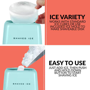 12 Oz. Electric Shaved Ice Snow Cone Machine in Aqua