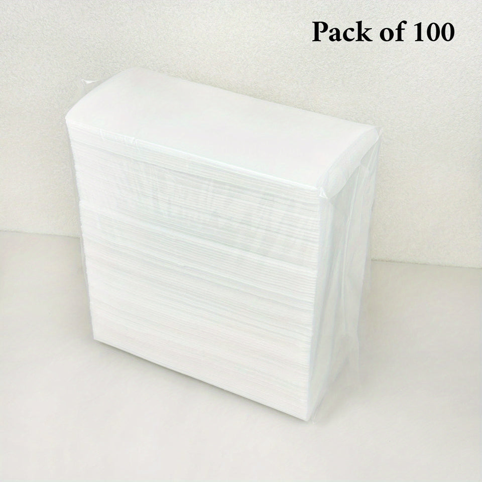 """100pcs Soft and Absorbent Disposable Guest Towels - 12"""" x 17"""" Linen-like Napkins for Bathroom, Restaurant, or Events"""