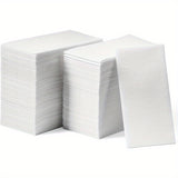 """100pcs Soft and Absorbent Disposable Guest Towels - 12"""" x 17"""" Linen-like Napkins for Bathroom, Restaurant, or Events"""