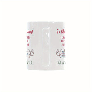 "1pc, 11oz To My Husband Letter Ceramic Mug, Best Gifts for Husband, Funny Husband Gifts from Wife, Express Love Cup 11oz White Coffee Mug Tea Cup, Prefect to Valentine’s Day Anniversary Christmas "