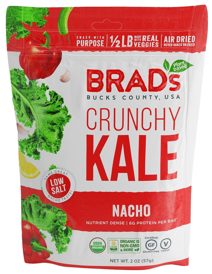 Organic Crunchy Kale, Nacho, 6 Bags, 12 Servings Total