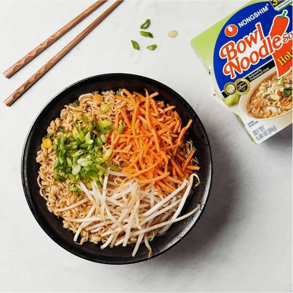 (2 Pack)  Bowl Noodle Hot & Spicy Ramen Noodle Soup Bowl, 3.03Oz X 12, Shelf-Stable