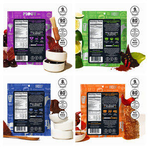 All Natural Beef Jerky and Pork Jerky Variety Flavors - Protein Packed Snacks Roasted for Maximum Flavor - Gluten Free - 2.7 Ounce (Pack of 4)
