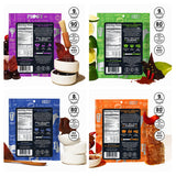 All Natural Beef Jerky and Pork Jerky Variety Flavors - Protein Packed Snacks Roasted for Maximum Flavor - Gluten Free - 2.7 Ounce (Pack of 4)