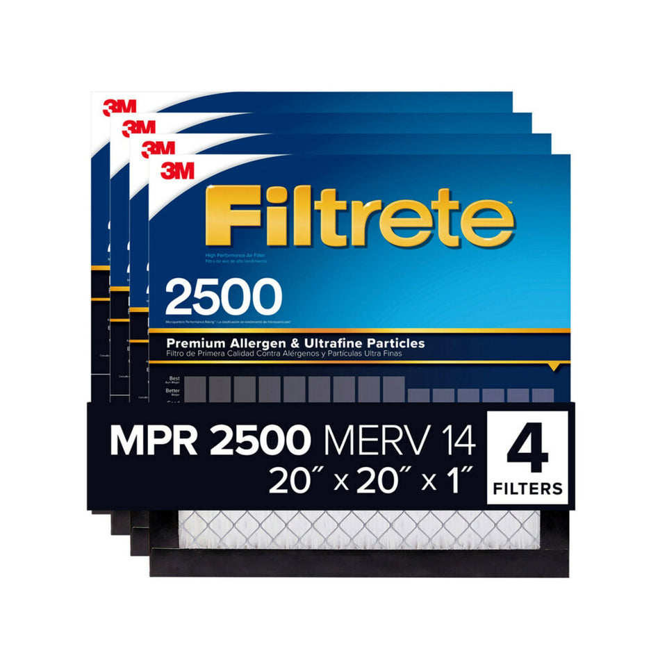 3M 2500 Series  1" Filter, 4-Pack