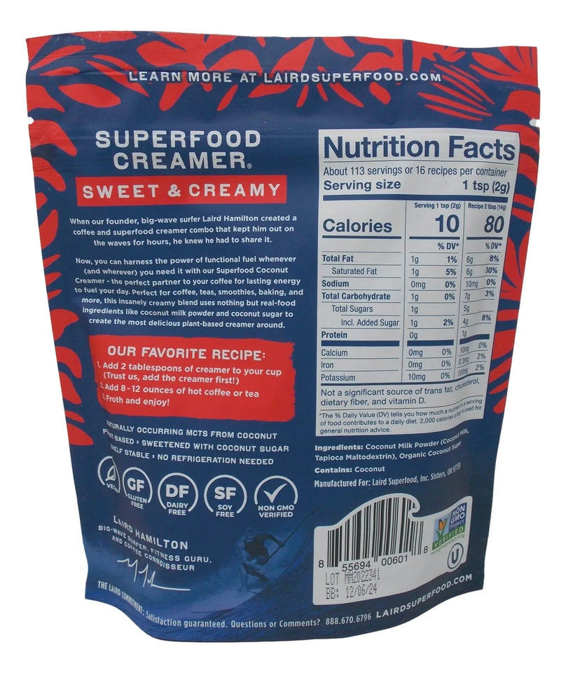 Laird Superfood Creamer 2 Flavor Variety (1) Each: Mocha with Cacao, Original Sweet & Creamy +  Zine
