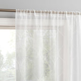 Portside Embroidered Trellis Sheer Curtains, 2-Pack