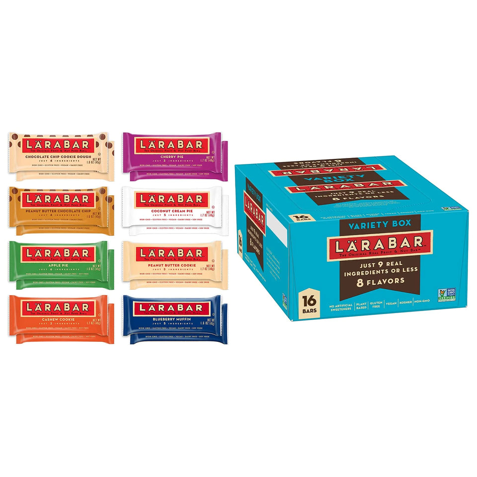 Variety Pack, Gluten HHA1 Free Vegan Fruit & Nut Bars, 1.7 Oz, 16 Ct