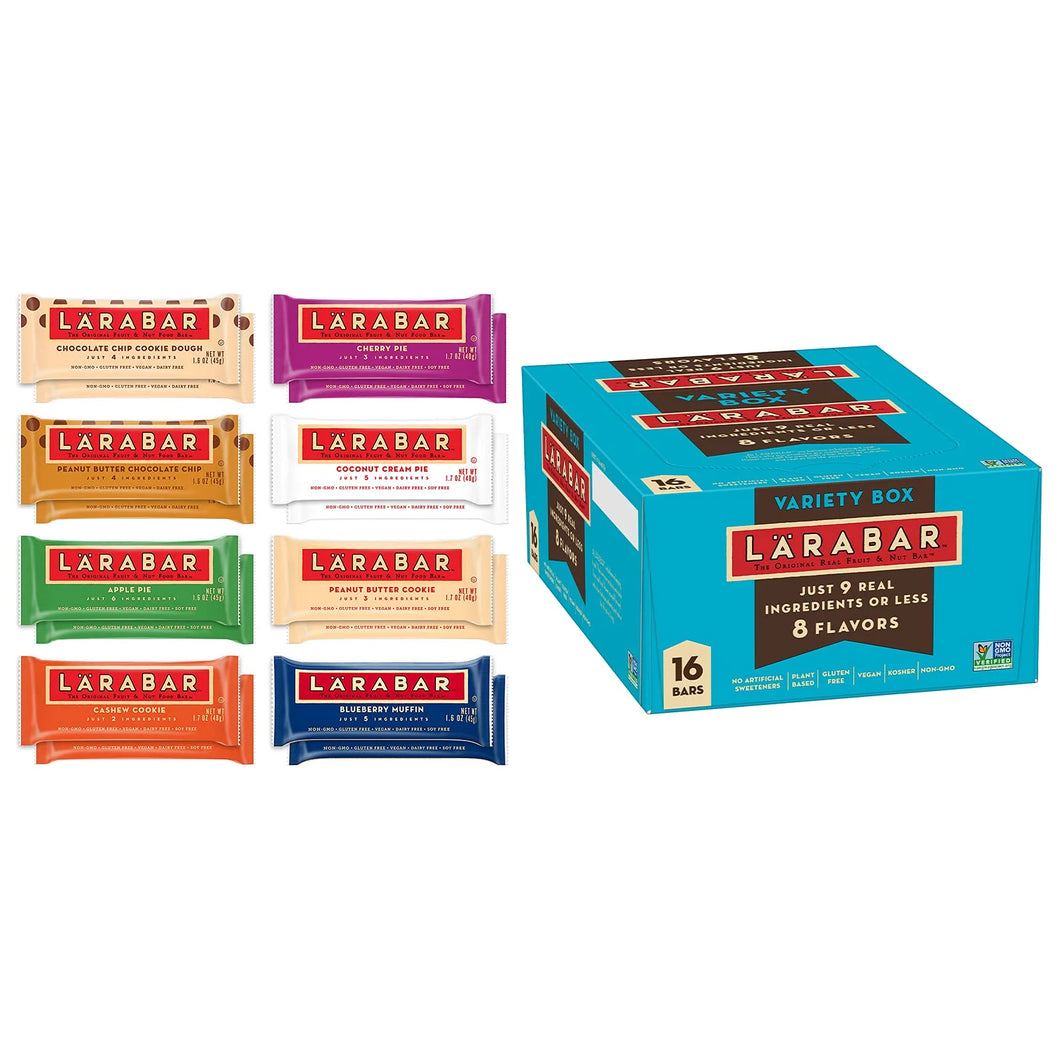Variety Pack, Gluten HHA1 Free Vegan Fruit & Nut Bars, 1.7 Oz, 16 Ct