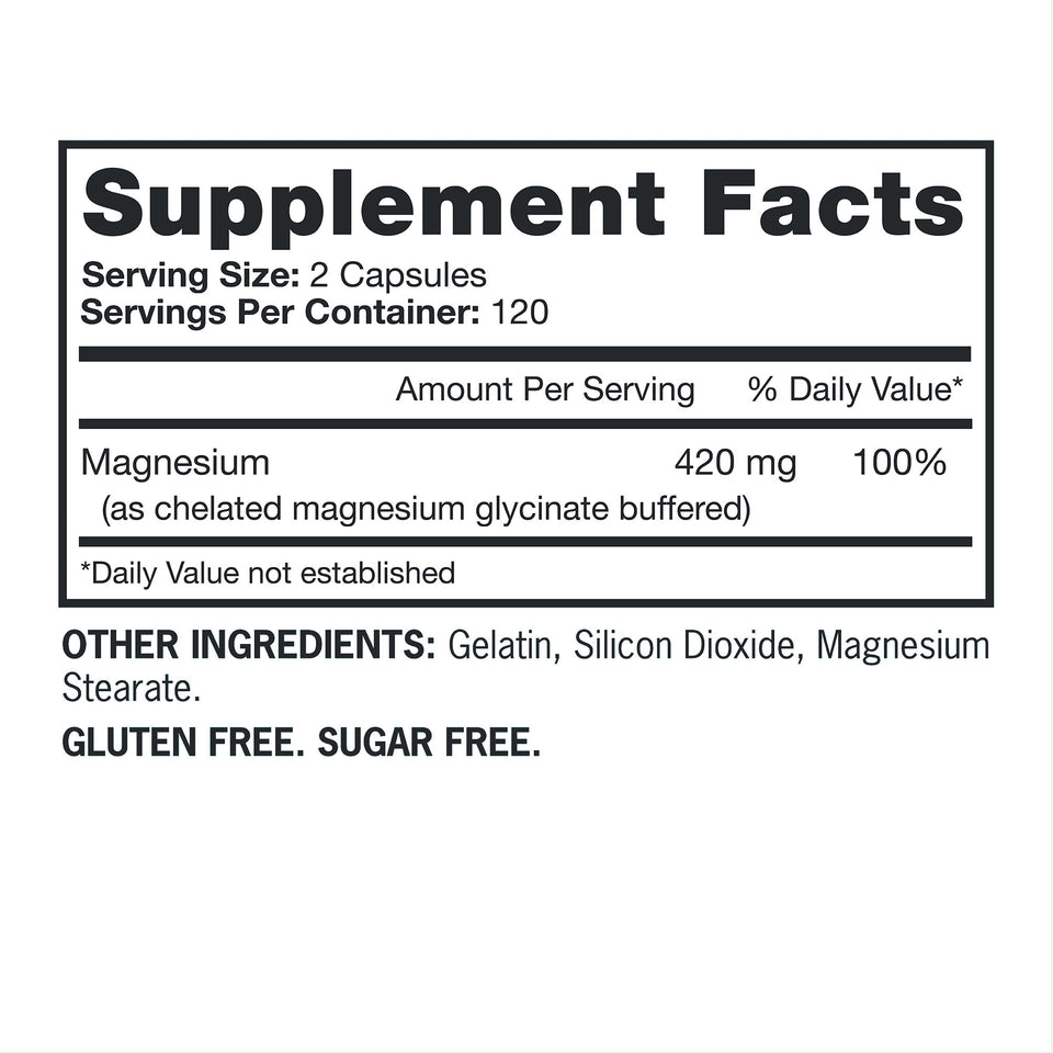 Extra Strength Magnesium 420 Mg, 240 Capsules