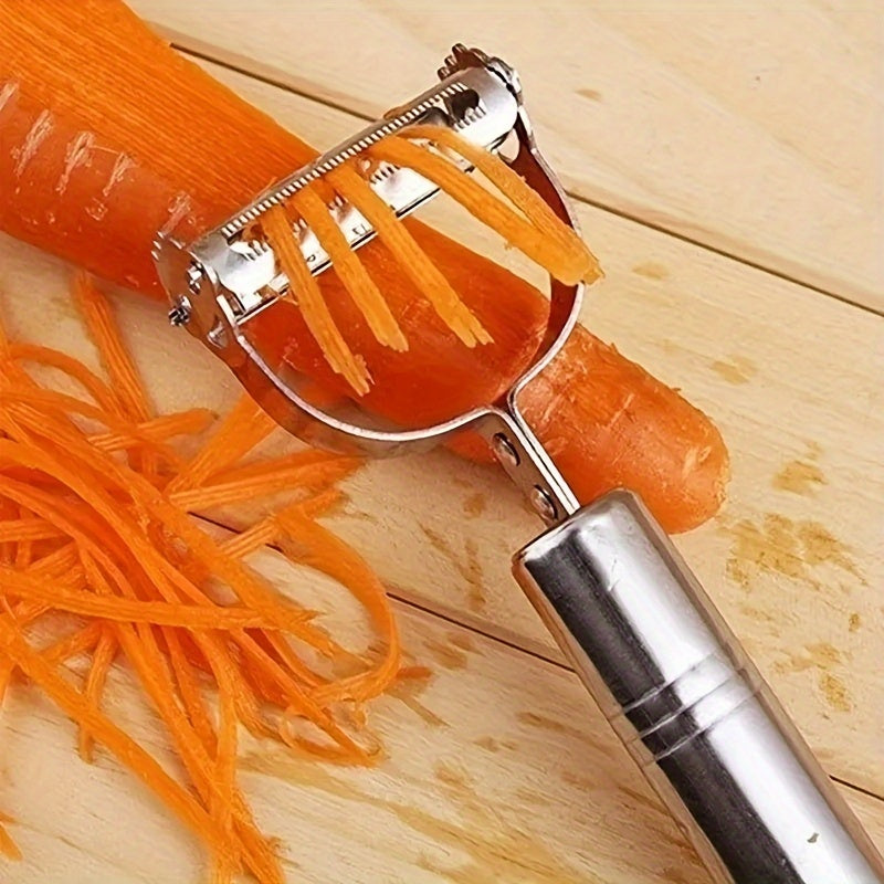 "Compact" Stainless Steel Multi-Functional Vegetable Peeler - Easy-Grip, Durable Fruit & Potato Slicer For Home And Restaurant Use, Easy Clean Slicer For Food And Vegetables
