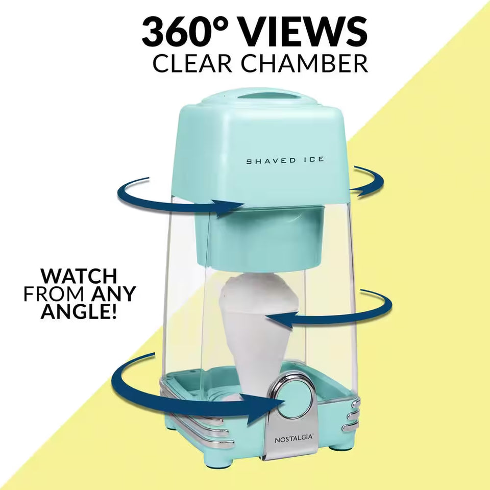 12 Oz. Electric Shaved Ice Snow Cone Machine in Aqua