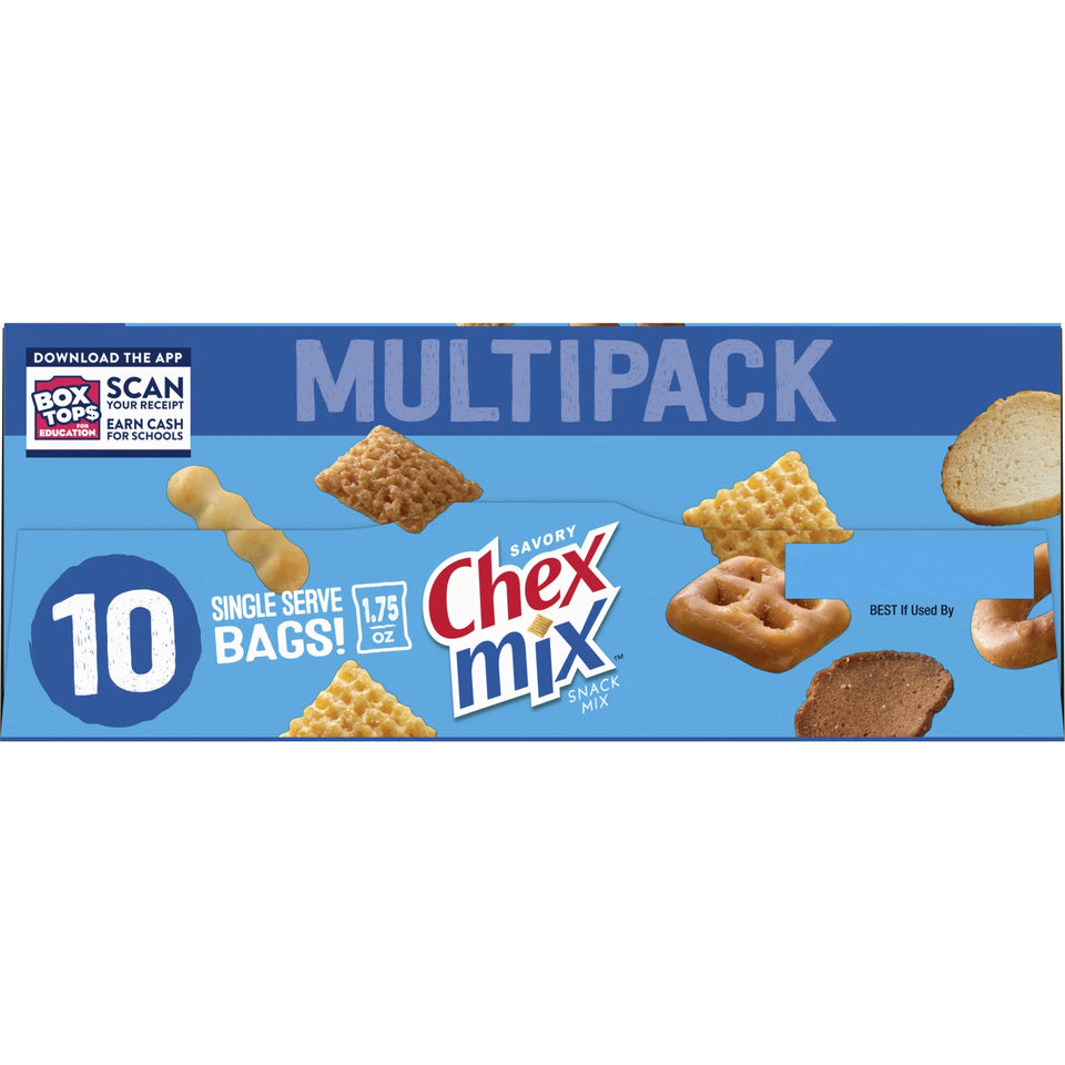 (4 Pack)  Traditional Snack Party Mix, Single Serve Snack Bags, Multipack, 17.5 Oz, 10 Ct.