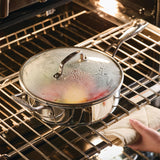 C1 Series Clad Stainless Steel with Scratchdefense Non-Stick Cookware Set, 10-Piece