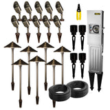 Low age LED Outdoor 17-Light Kit with 150W Transformer