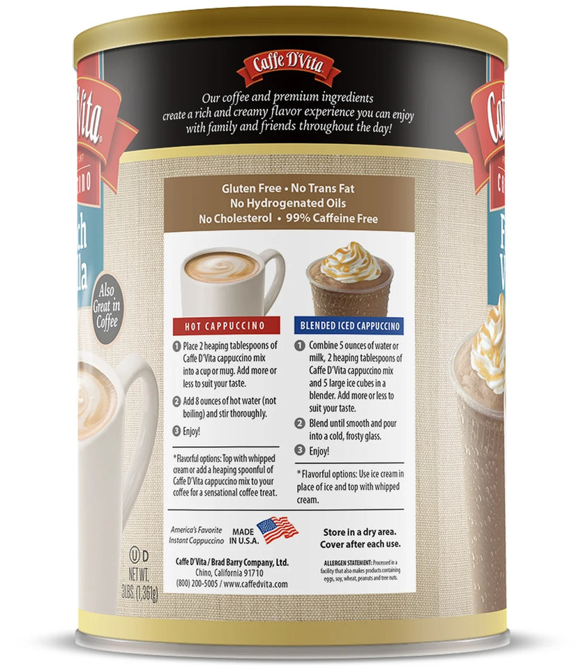 (4 Pack)  French Vanilla Cappuccino, 48 Oz Canister