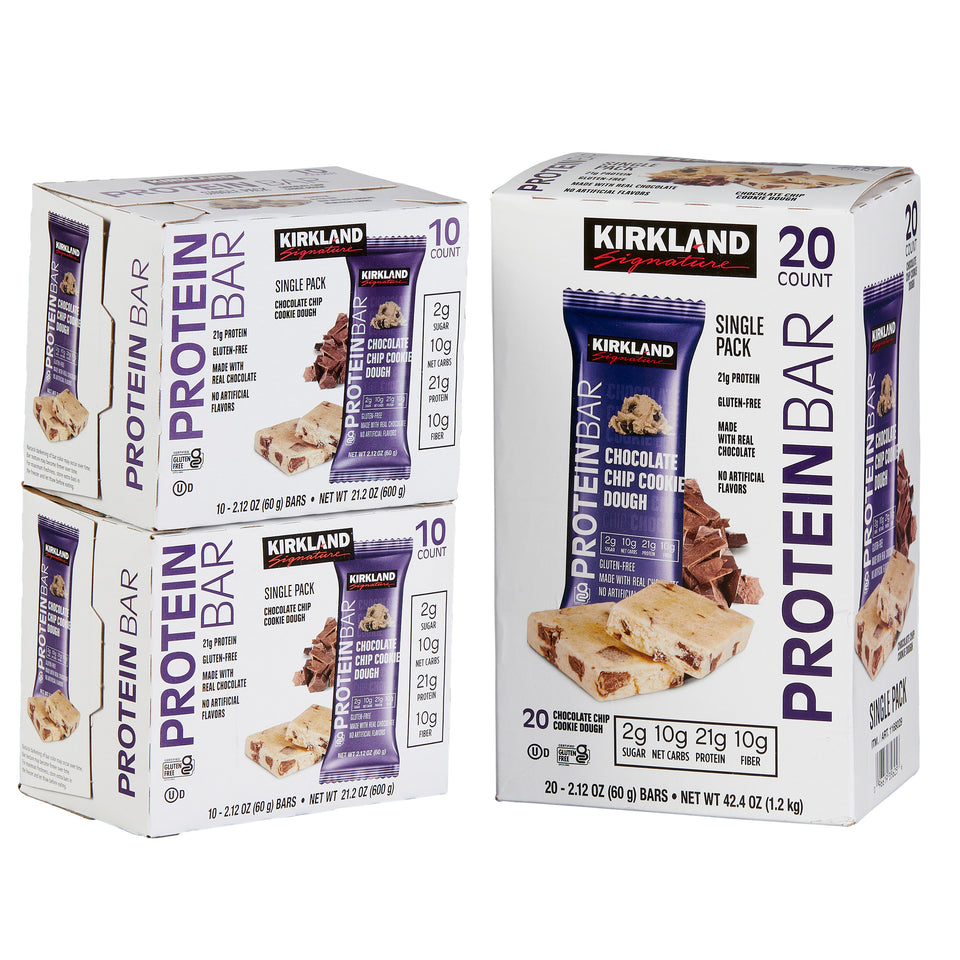 Protein Bars Chocolate Chip Cookie Dough 2.12 Oz., 20-Count