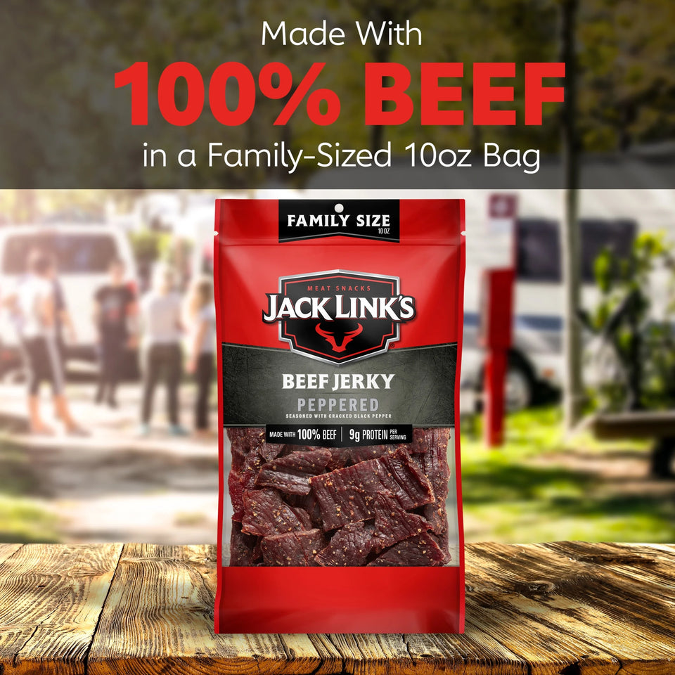 (8 Pack) 10 Ounce  Beef Peppered Jerky 1/1 Count