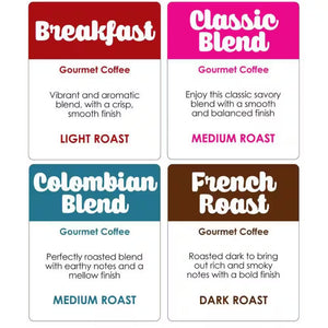 Coffee Pods for Keurig K-Cup Brewers, Light Medium and Dark Roast, Variety Pack, 80 Count