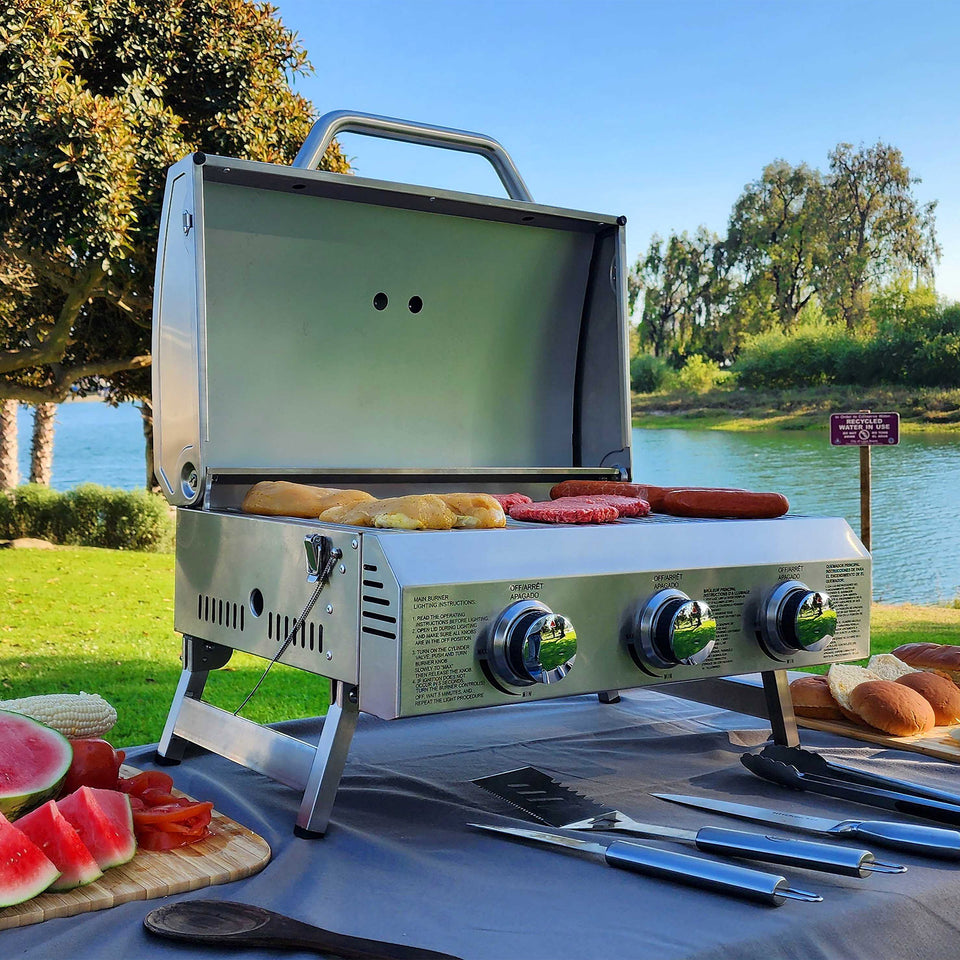 3-Burner Portable Gas Grill