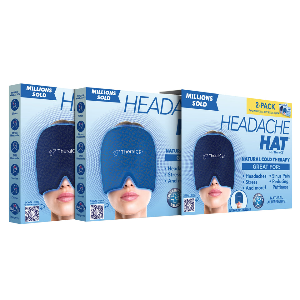 Headache Hat Soothing Migraine Relief Cap, 2-Pack