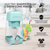 12 Oz. Electric Shaved Ice Snow Cone Machine in Aqua