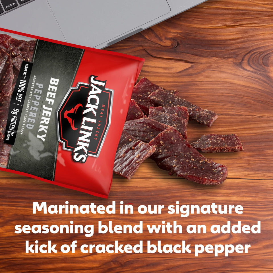 (8 Pack) 10 Ounce  Beef Peppered Jerky 1/1 Count