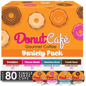 Coffee Pods for Keurig K-Cup Brewers, Light Medium and Dark Roast, Variety Pack, 80 Count