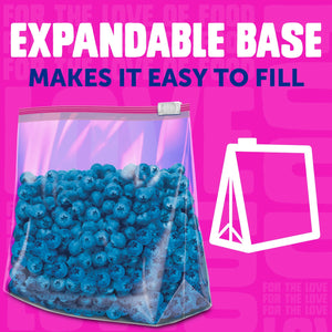 (4 Pack) ® Brand Storage Slider Quart Bags, Power Shield™ Technology, Expandable Bottom, 75 Count